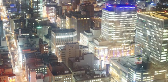 JRタワー展望室T38からの札幌の夜景