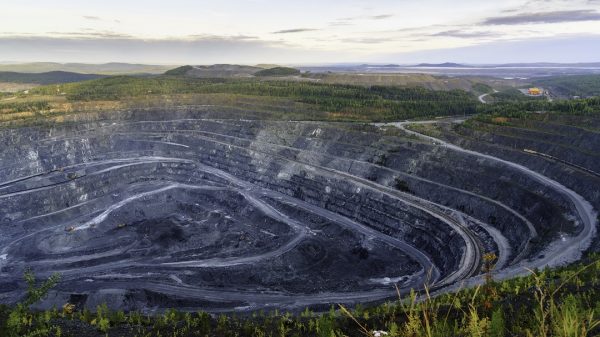 View of Western quarry Vysokogorsky GOK in Kachkanar.